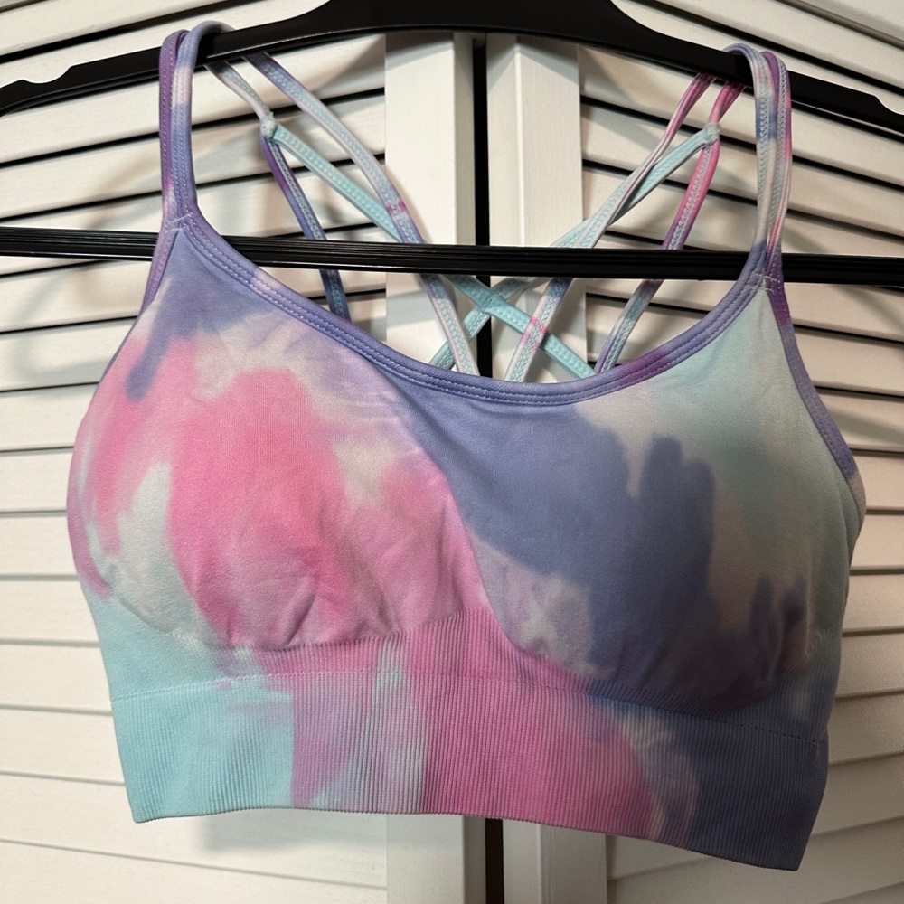 Tye dye sports bra